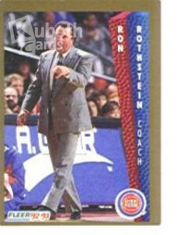 NBA 1992-93 Fleer - No 67 - Ron Rothstein