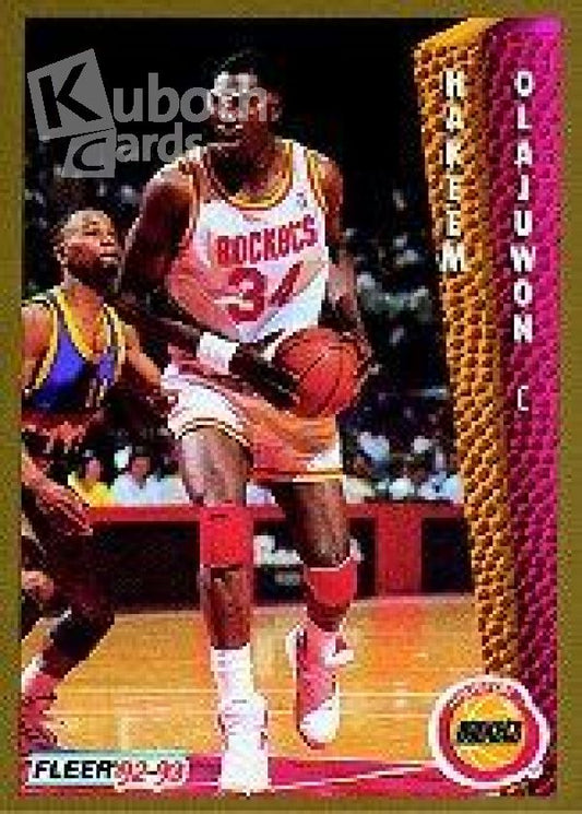 NBA 1992-93 Fleer - No 84 - Hakeem Olajuwon