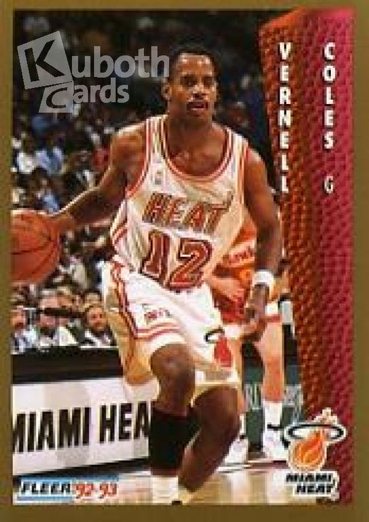 NBA 1992-93 Fleer - No 116 - Vernell Coles