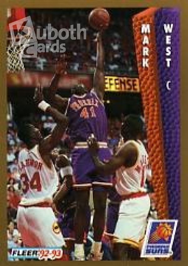 NBA 1992-93 Fleer - No 183 - Mark West