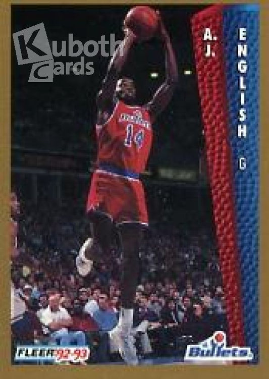 NBA 1992-93 Fleer - No 232 - A.J. English