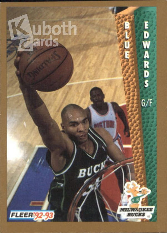 NBA 1992-93 Fleer - No 373 - Blue Edwards