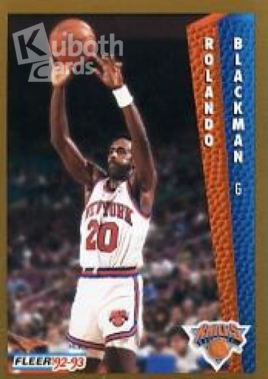 NBA 1992-93 Fleer - No. 393 - Rolando Blackman