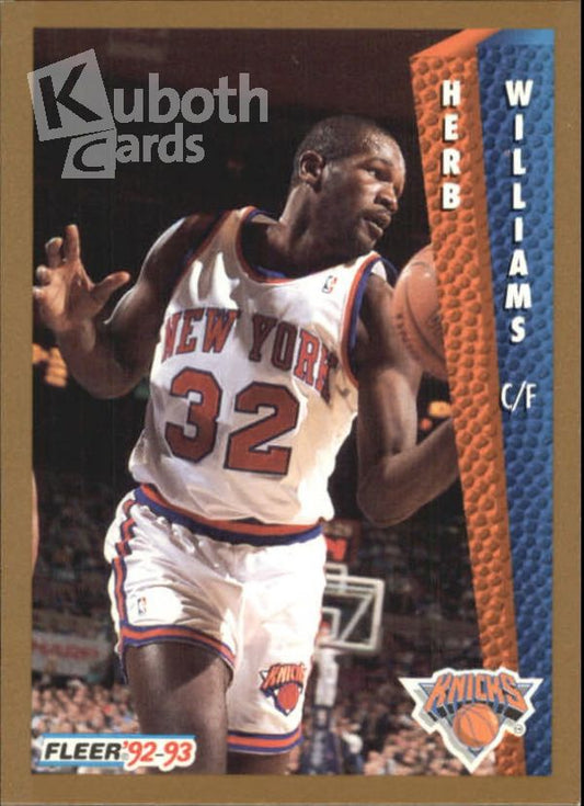 NBA 1992-93 Fleer - No. 398 - Herb Williams