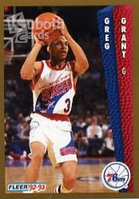 NBA 1992-93 Fleer - No. 404 - Greg Grant