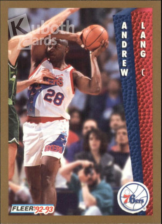 NBA 1992-93 Fleer - No. 406 - Andrew Lang