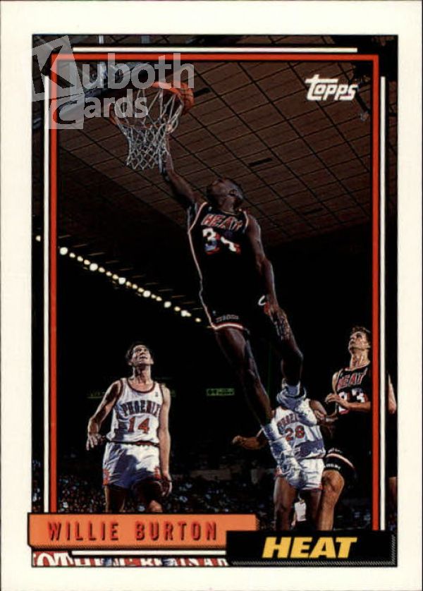 NBA 1992-93 Topps - No 62 - Willie Burton