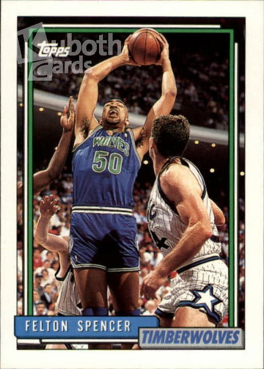 NBA 1992-93 Topps - No. 152 - Felton Spencer