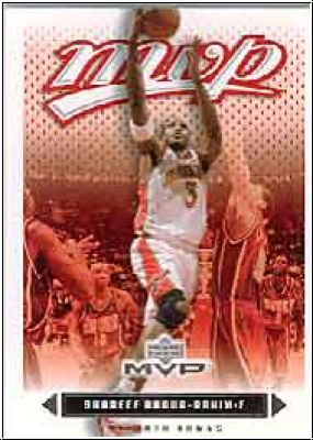 NBA 2003 / 04 Upper Deck MVP - No 1 - Shareef Abdur-Rahim