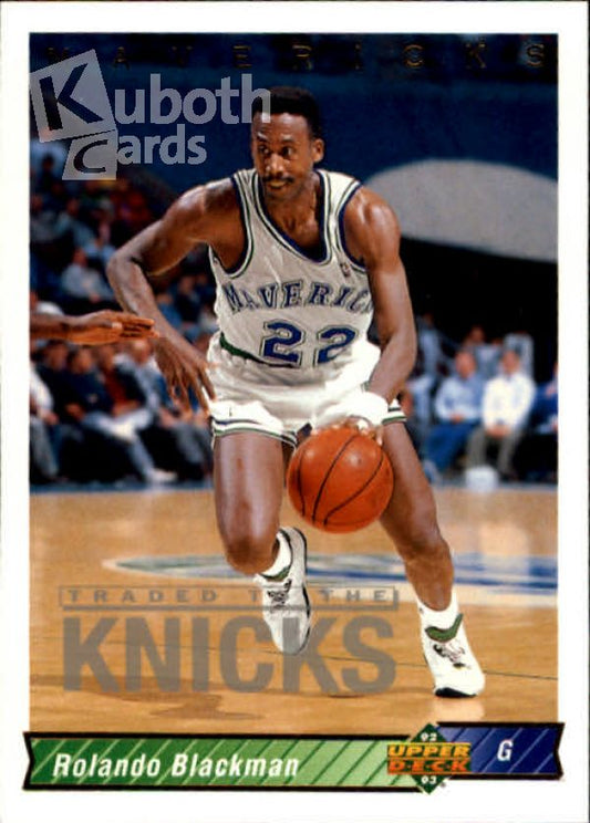 NBA 1992-93 Upper Deck - No 89 - Rolando Blackman