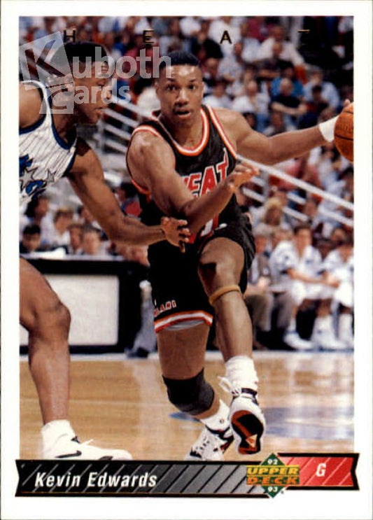 NBA 1992-93 Upper Deck - No. 185 - Kevin Edwards