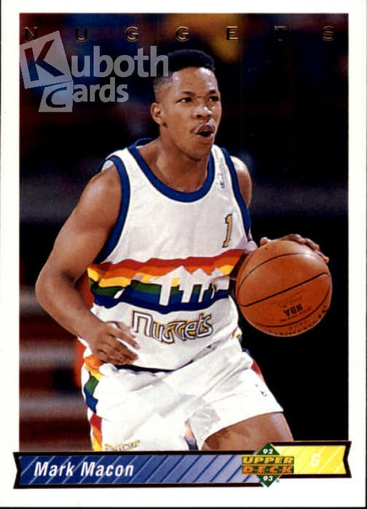 NBA 1992-93 Upper Deck - No. 191 - Mark Macon