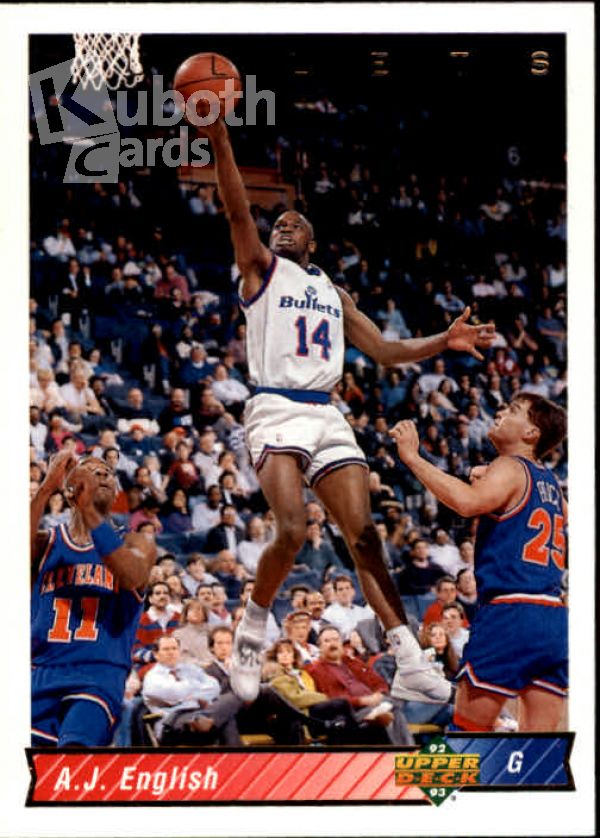 NBA 1992-93 Upper Deck - No. 208 - AJ English