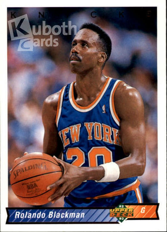 NBA 1992-93 Upper Deck - No 321 - Rolando Blackman