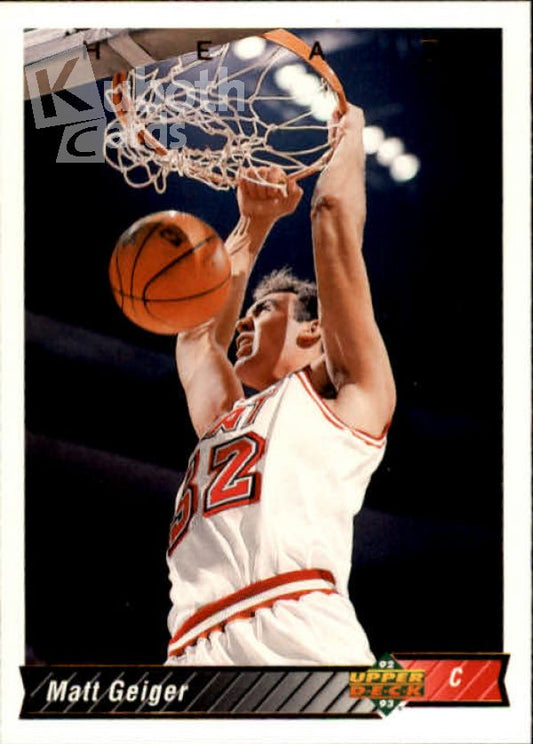 NBA 1992-93 Upper Deck - No. 381 - Matt Geiger