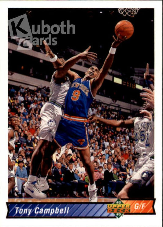 NBA 1992-93 Upper Deck - No 392 - Tony Campbell