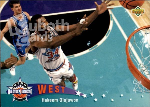 NBA 1992-93 Upper Deck - No. 444 - Hakeem Olajuwon