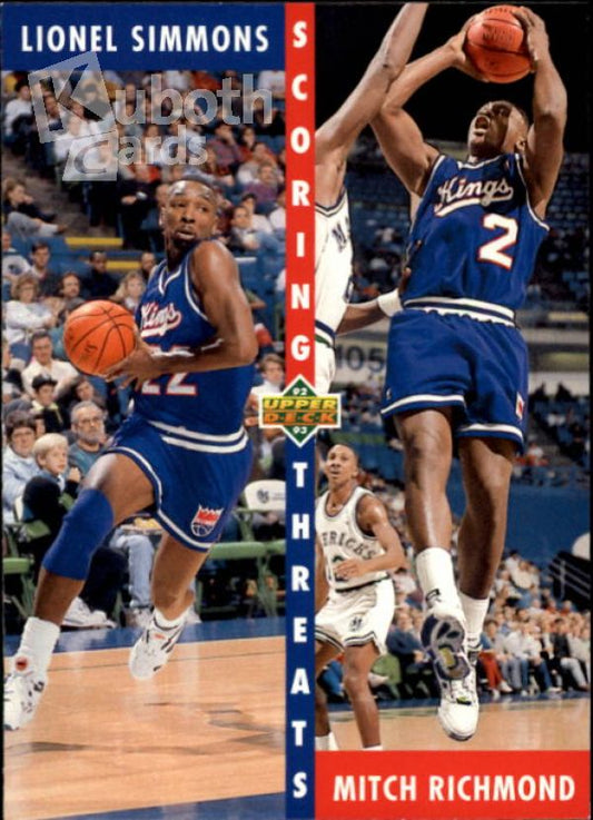 NBA 1992-93 Upper Deck - No 504 - Lionel Simmons / Mitch Richmond