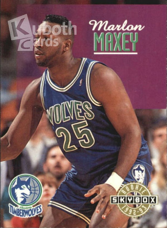 NBA 1992-93 SkyBox - No 408 - Marlon Maxey