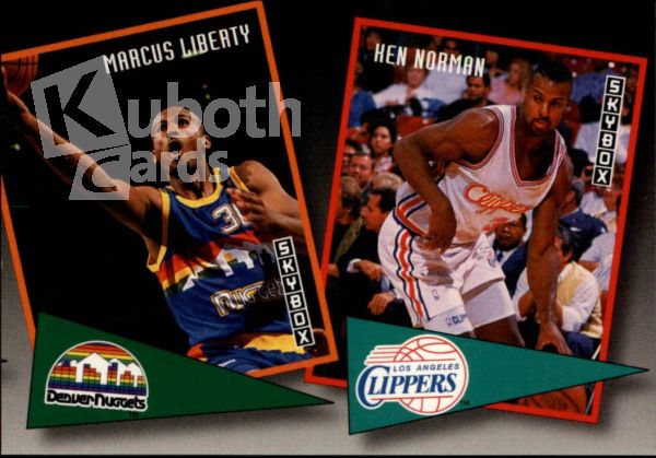 NBA 1992-93 SkyBox School Ties - No ST12 - Marcus Liberty / Ken Norman