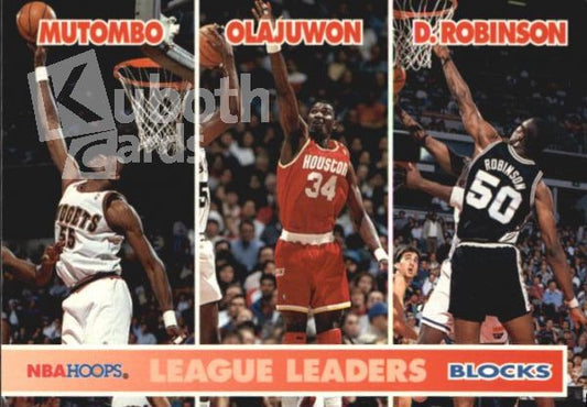 NBA 1994-95 Hoops - No 254 - Mutombo / Olajuwon / D. Robinson