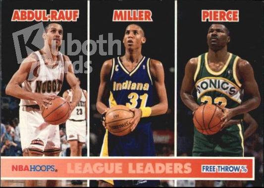 NBA 1994-95 Hoops - No. 255 - Abdul-Rauf / Miller / Pierce