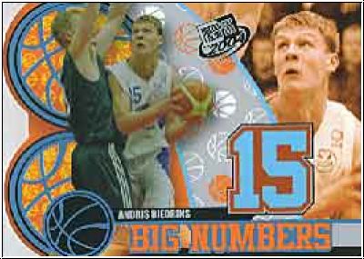 NBA 2004 Press Pass Big Numbers - No BN 7/25 - Andres Biedrins