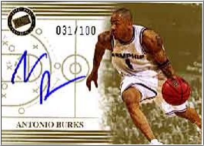 NBA 2004 Press Pass Autographs Gold - No 6 - Antonio Burks