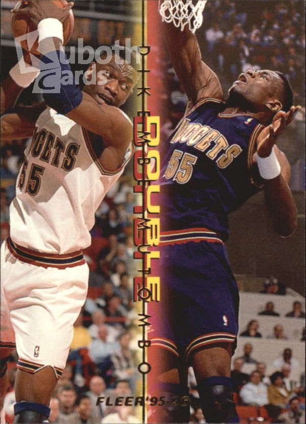 NBA 1995-96 Fleer Double Doubles - No 8 of 12 - Dikembe Mutombo