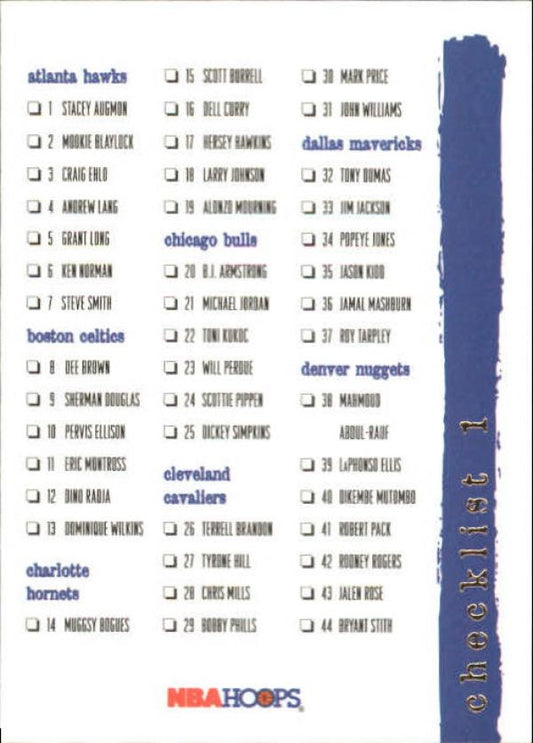 NBA 1995-96 Hoops - No 248 - Checklist