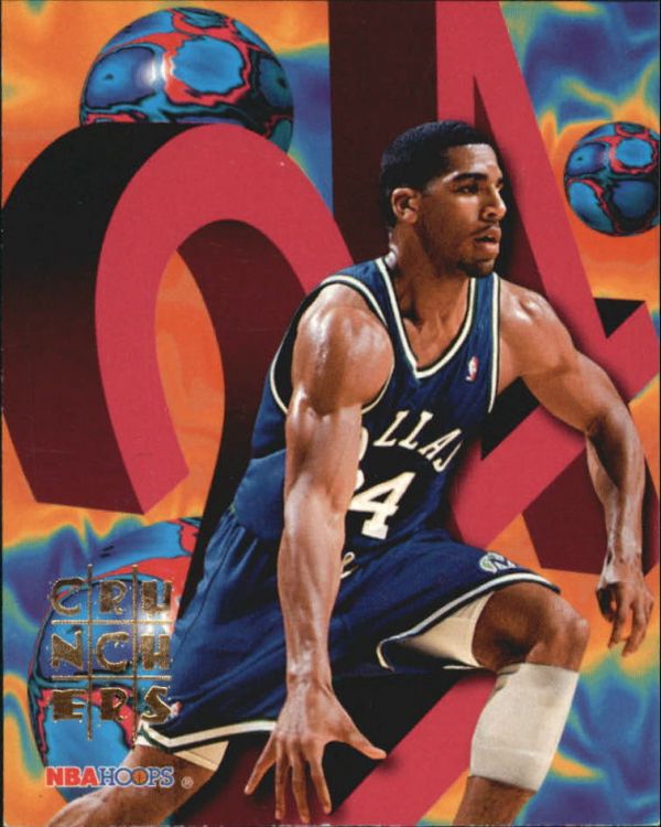 NBA 1995-96 Hoops Number Crunchers - No 18 of 25 - Jim Jackson