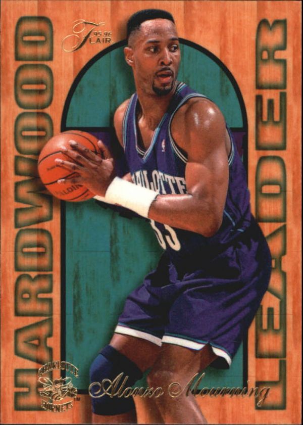 NBA 1995-96 Fleer Flair Hardwood Leaders - No 3 of 27 - Alonzo Mourning