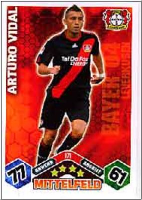 Soccer 2010/11 Topps Match Attax - No 171 - Arturo Vidal