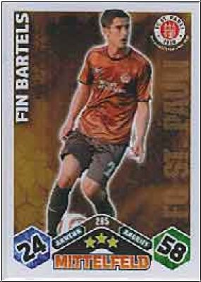 Fussball 2010 / 11 Topps Match Attax - No 265 - Fin Bartels