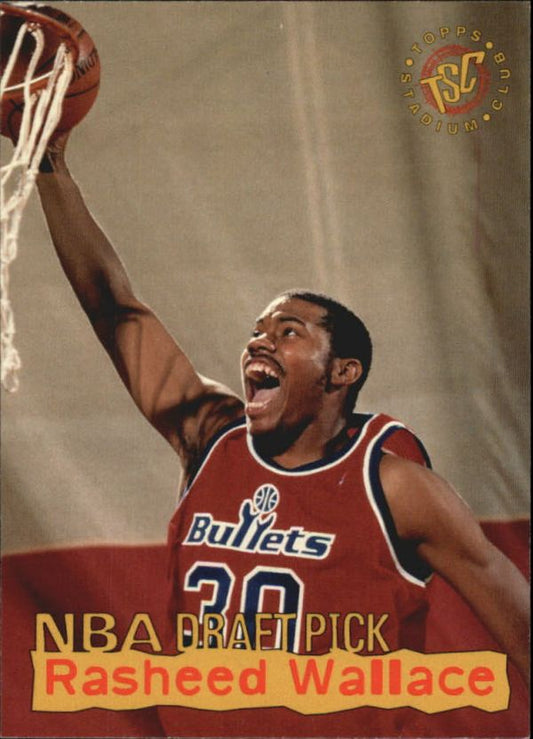 NBA 1995-96 Stadium Club Draft Picks - No 4 - Rasheed Wallace