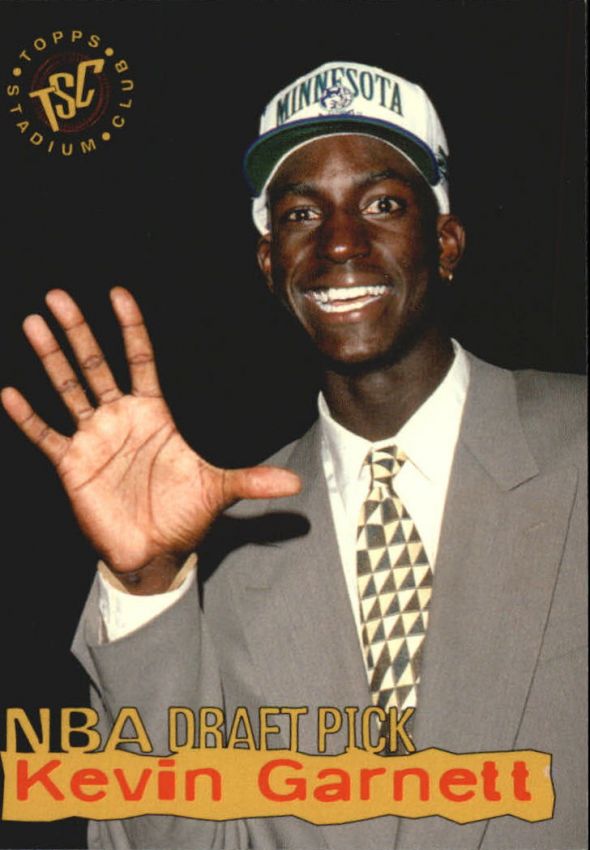 NBA 1995-96 Stadium Club Draft Picks - No 5 - Kevin Garnett