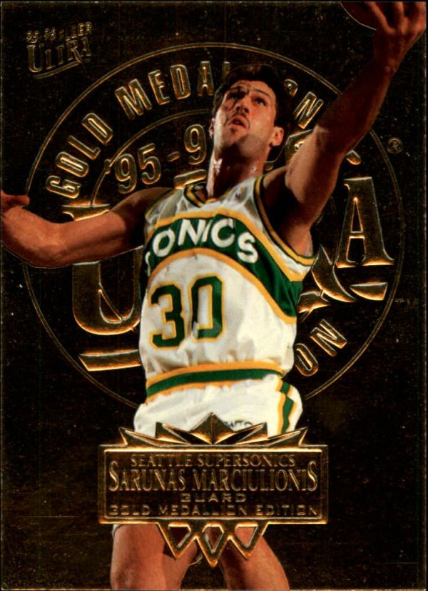 NBA 1995-96 Ultra Gold Medallion - No. 172 - Sarunas Marciulionis