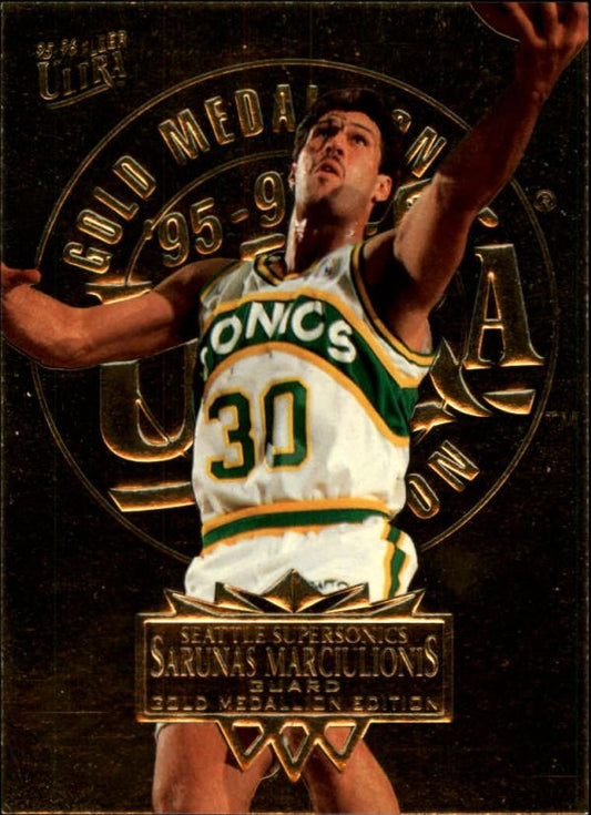 NBA 1995-96 Ultra Gold Medallion - No. 172 - Sarunas Marciulionis