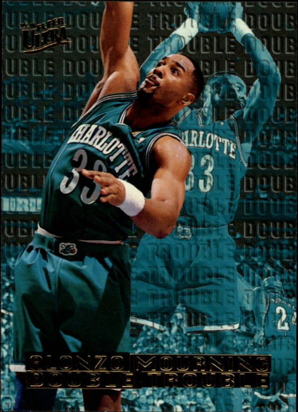 NBA 1995-96 Ultra Double Trouble - No 4 of 10 - Alonzo Mourning