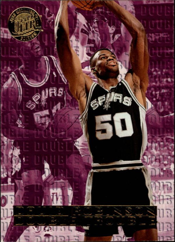 NBA 1995-96 Ultra Double Trouble Gold Medallion - No 9 of 10 - David Robinson