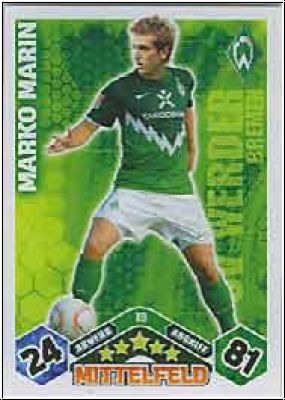 Soccer 2010/11 Topps Match Attax - No 10 - Marko Marin