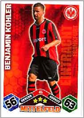 Fussball 2010 / 11 Topps Match Attax - No 45 - Benjamin Köhler