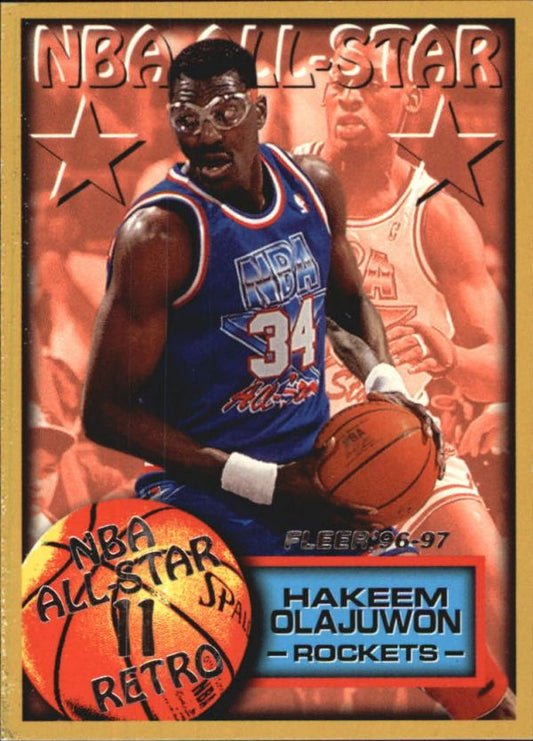 NBA 1996-97 Fleer European - No. 309 - Hakeem Olajuwon