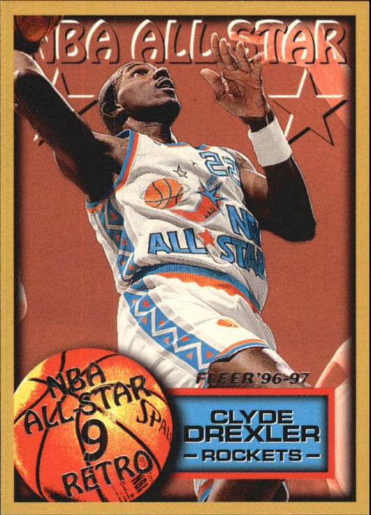 NBA 1996-97 Fleer European - No. 313 - Clyde Drexler