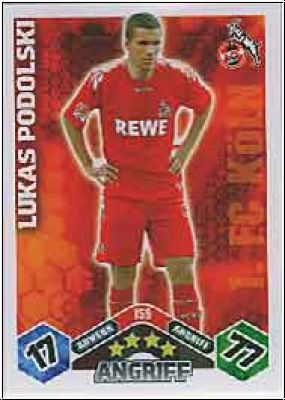 Soccer 2010/11 Topps Match Attax - No 159 - Lukas Podolski