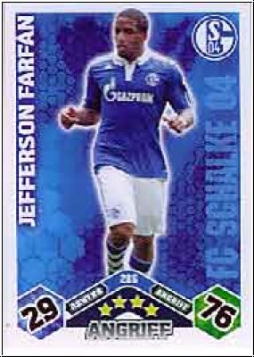 Fussball 2010 / 11 Topps Match Attax - No 286 - Jefferson Farfan