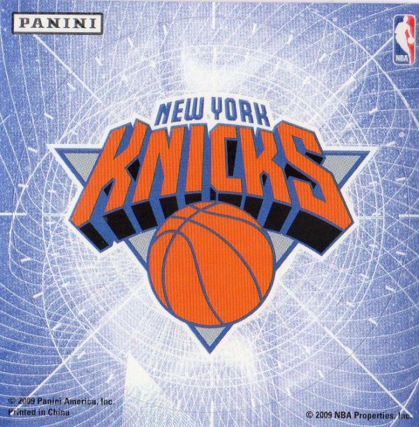 NBA 2009-10 Panini Glow in the Dark Stickers - No 20 - New York Knicks