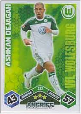 Fussball 2010 / 11 Topps Match Attax - No 322 - Ashkan Dejagah