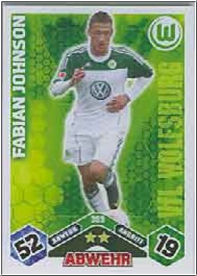 Fussball 2010 / 11 Topps Match Attax - No 309 - Fabian Johnson