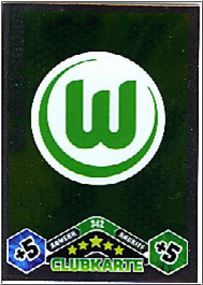 Fussball 2010 / 11 Topps Match Attax - No 342 - Logo Wolfsburg